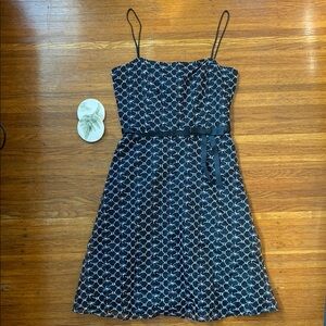 Laundry Womens Dress Vintage Floral Fit Flare Romantic Black White